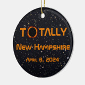 Totally New Hampshire 2024 Solar Eclipse Keramik Ornament (Links)