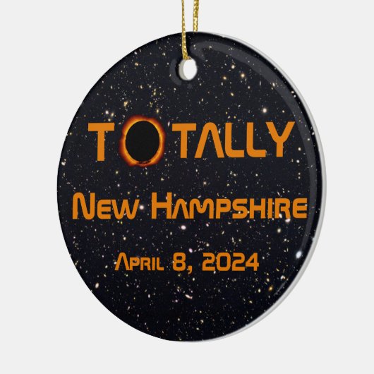 Totally New Hampshire 2024 Solar Eclipse Keramik Ornament (Links)
