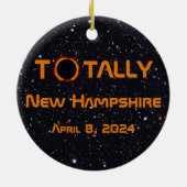 Totally New Hampshire 2024 Solar Eclipse Keramik Ornament (Hinten)