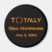 Totally New Hampshire 2024 Solar Eclipse Magnet (Vorne)