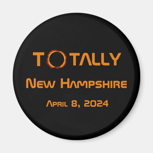 Totally New Hampshire 2024 Solar Eclipse Magnet (Vorne)