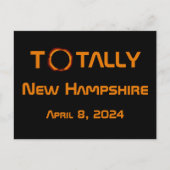 Totally New Hampshire 2024 Solar Eclipse Postkarte (Vorderseite)