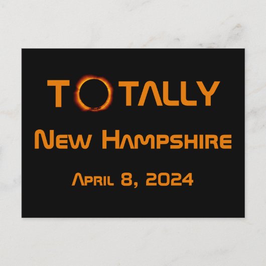 Totally New Hampshire 2024 Solar Eclipse Postkarte (Vorderseite)