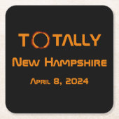Totally New Hampshire 2024 Solar Eclipse Rechteckiger Pappuntersetzer (Vorderseite)