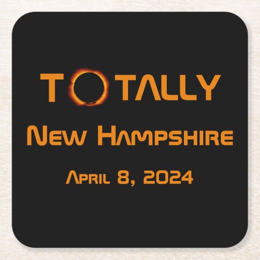 Totally New Hampshire 2024 Solar Eclipse Rechteckiger Pappuntersetzer (Vorderseite)