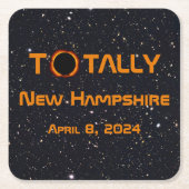 Totally New Hampshire 2024 Solar Eclipse Rechteckiger Pappuntersetzer (Vorderseite)