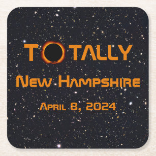 Totally New Hampshire 2024 Solar Eclipse Rechteckiger Pappuntersetzer
