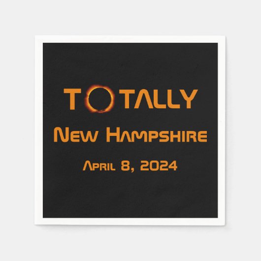 Totally New Hampshire 2024 Solar Eclipse Serviette (Vorderseite)