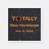 Totally New Hampshire 2024 Solar Eclipse Serviette (Vorderseite)