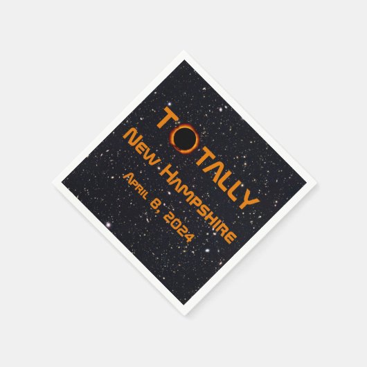 Totally New Hampshire 2024 Solar Eclipse Serviette (Ecke)