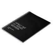 Totally Not My Murder Notebook – Funny Dark Humor  Notizblock (Linke Seite)