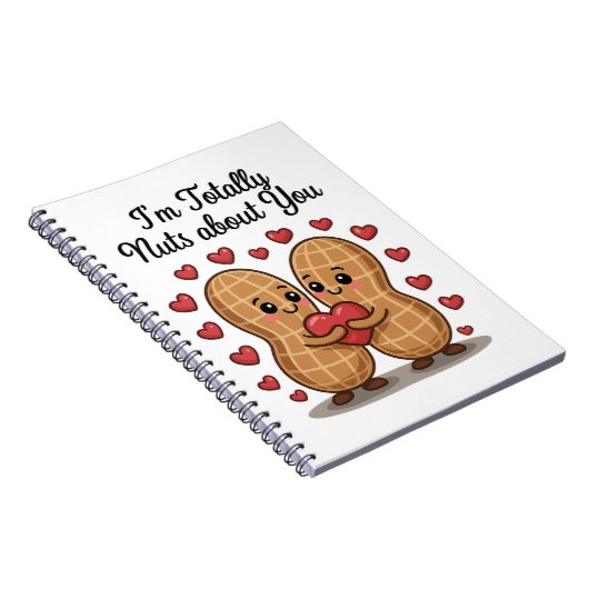 💕 Totally Nuts über Sie - Niedliche Erdnussbaum-L Notizblock (Rechte Seite)