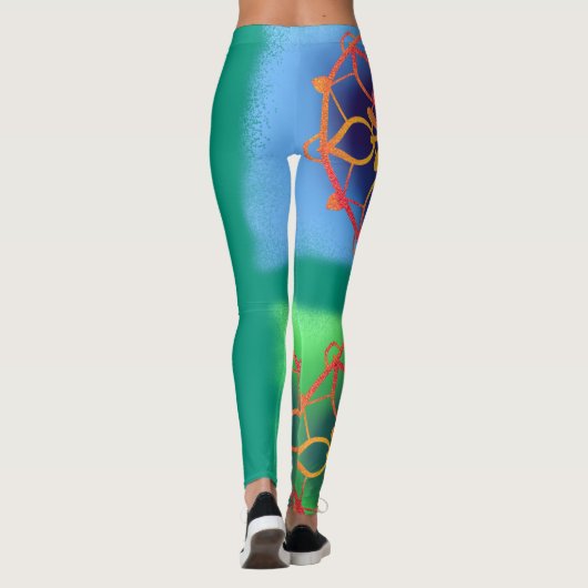 Totally Ocean Zen Emerald Green Mandala Leggings (Rückseite)
