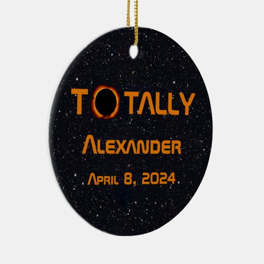 Totally Personal 2024 Solar Eclipse Keramik Ornament (Rechts)