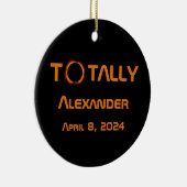 Totally Personal 2024 Solar Eclipse Keramik Ornament (Rechts)