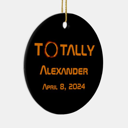 Totally Personal 2024 Solar Eclipse Keramik Ornament (Rechts)