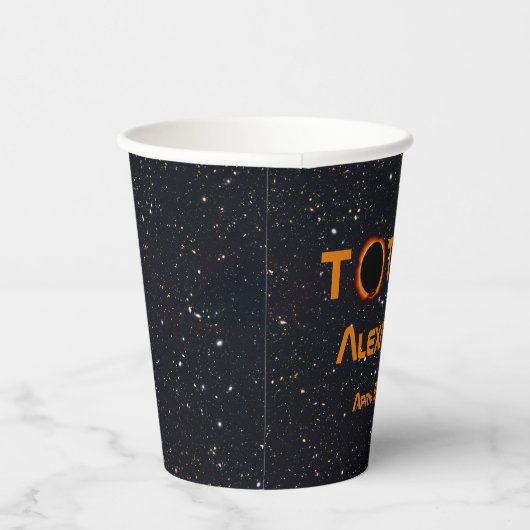 Totally Personal 2024 Solar Eclipse Pappbecher (Rechts)