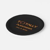 Totally Personal 2024 Solar Eclipse Pappteller (Schrägansicht)