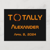 Totally Personal 2024 Solar Eclipse Postkarte (Vorderseite)