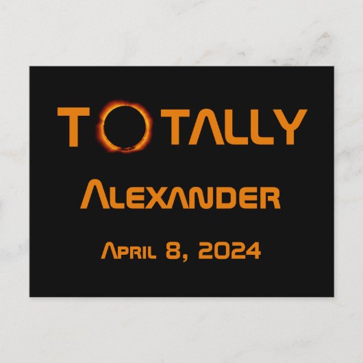 Totally Personal 2024 Solar Eclipse Postkarte (Vorderseite)