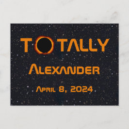 Totally Personal 2024 Solar Eclipse Postkarte
