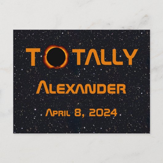 Totally Personal 2024 Solar Eclipse Postkarte (Vorderseite)