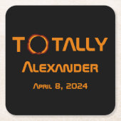 Totally Personal 2024 Solar Eclipse Rechteckiger Pappuntersetzer (Vorderseite)