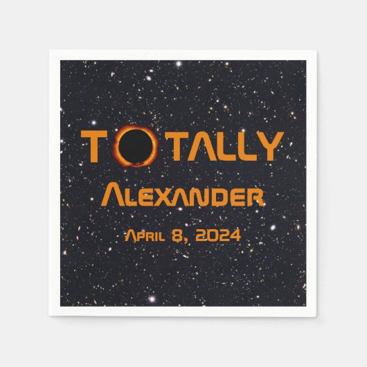 Totally Personal 2024 Solar Eclipse Serviette (Vorderseite)