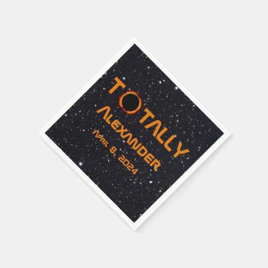 Totally Personal 2024 Solar Eclipse Serviette (Ecke)