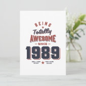 Totally Phantastisch seit 1989 Geburtstagsgeschenk Einladung (Stehend Vorderseite)