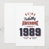 Totally Phantastisch seit 1989 Geburtstagsgeschenk Einladung (Vorne/Hinten)