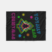 Totally Rad Christmas - 80s Retro Christmas Fleecedecke (Vorderseite (Horizontal))