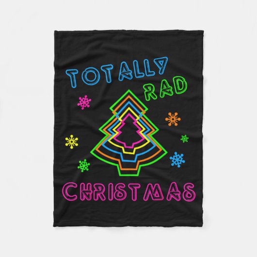 Totally Rad Christmas - 80s Retro Christmas  Fleecedecke (Vorderseite)