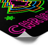 Totally Rad Christmas - 80s Retro Christmas Poster (Ecke)