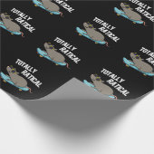 Totally Ratical Funny Rat Pun Dark BG Geschenkpapier (Ecke)