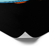 Totally Ratical Funny Rat Pun Dark BG Poster (Ecke)