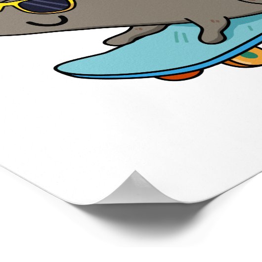 Totally Ratical Funny Ratte Pun Poster (Ecke)