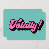Totally Retro Aighties Slang Sprichwort Einladung (Vorne/Hinten)
