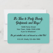 Totally Retro Aighties Slang Sprichwort Einladung (Rückseite)