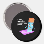 Totally Stuck On You Bold Romantic Style  Magnet (Vorderseite/Rückseite)