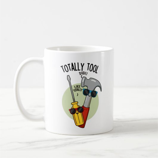 Totally Tool Funny Handyman Puff Kaffeetasse (Links)