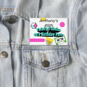 Totally Tubular 80er Geburtstagsparty Button (Insitu)