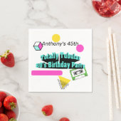 Totally Tubular 80er Geburtstagsparty Serviette (Beispiel)