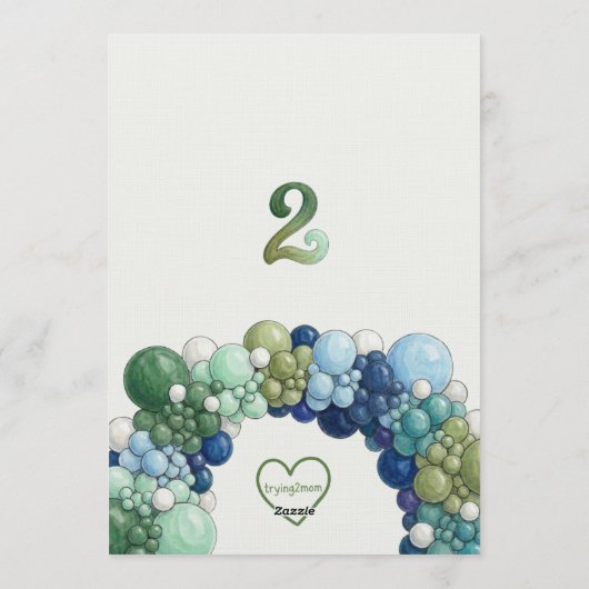 Totally Two-buillar, Surf 2nd Birthday Einladung (Rückseite)