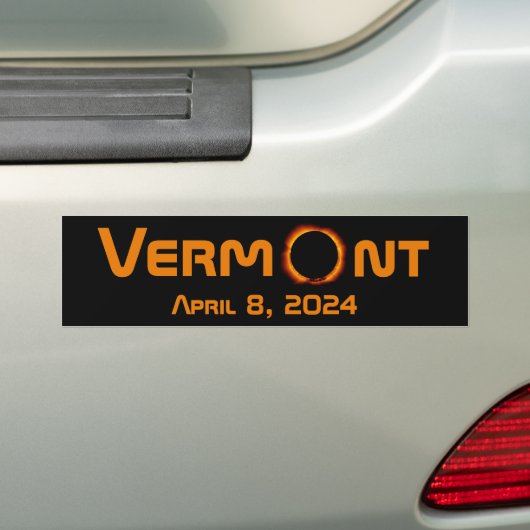 Totally Vermont 2024 Solar Eclipse Autoaufkleber (Auf Auto)