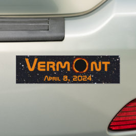 Totally Vermont 2024 Solar Eclipse Autoaufkleber