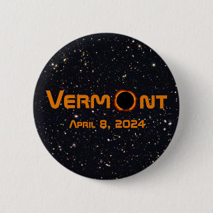 Totally Vermont 2024 Solar Eclipse Button