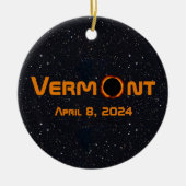 Totally Vermont 2024 Solar Eclipse Keramik Ornament (Vorne)