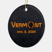 Totally Vermont 2024 Solar Eclipse Keramik Ornament (Links)