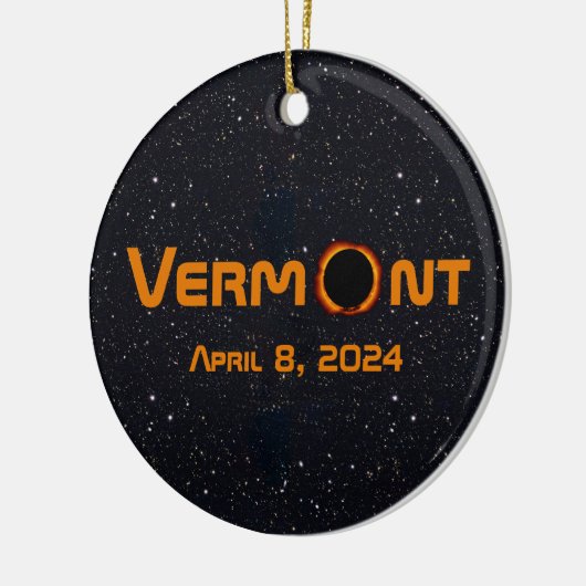 Totally Vermont 2024 Solar Eclipse Keramik Ornament (Links)